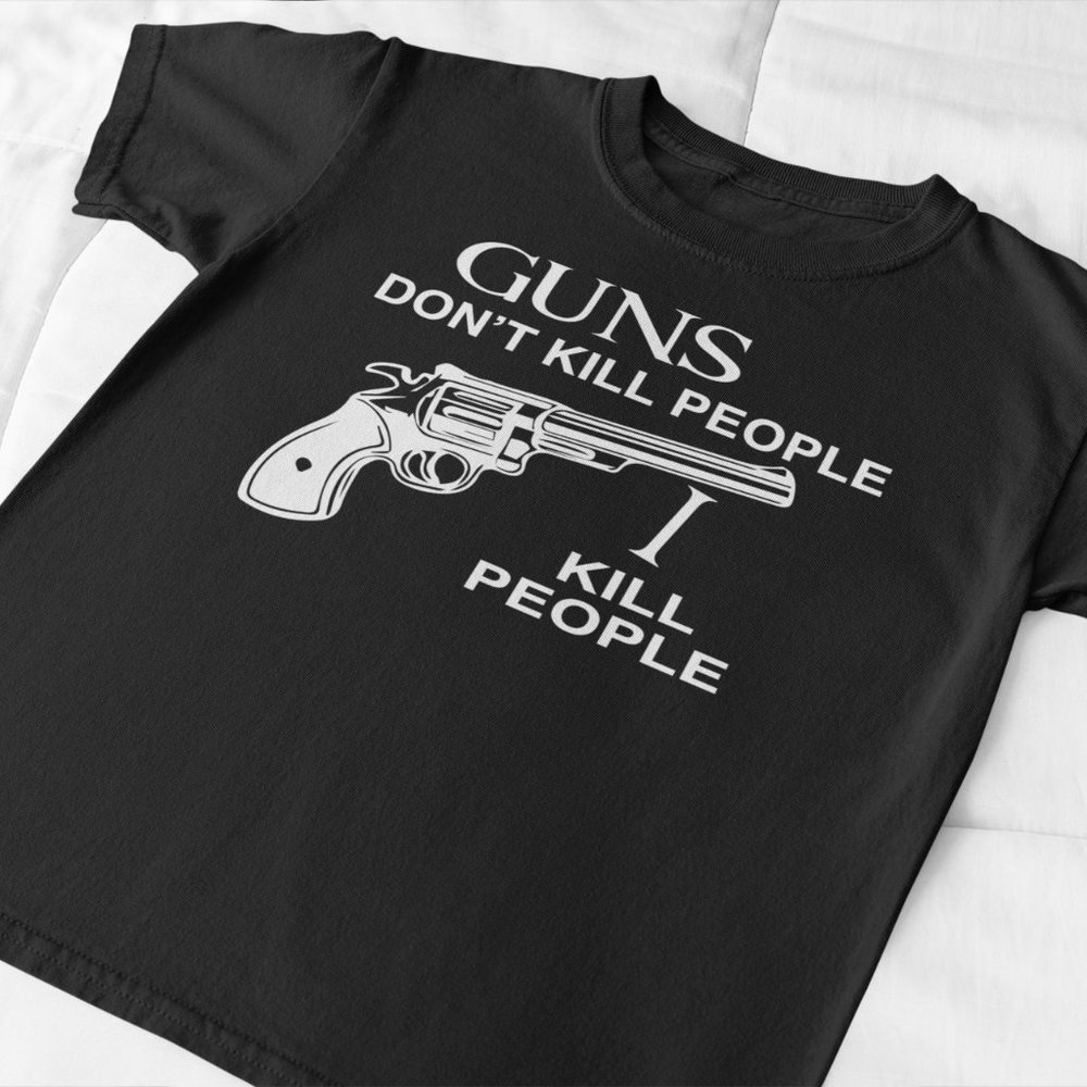 Guns Don't Kill Happy Gilmore Funny T-Shirt. Black. Multiple Sizes. Fast Ship!